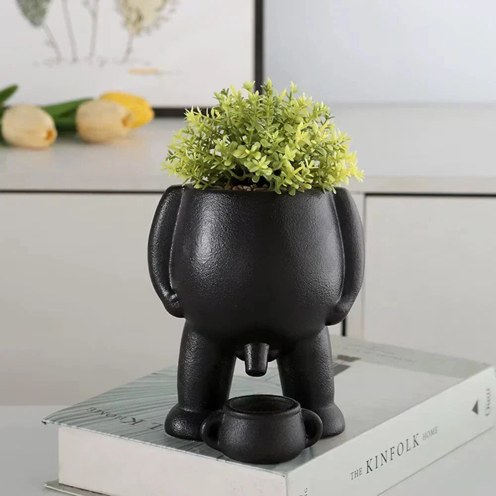 Funny Peeing Planter Pot | Piss Flower Pot Plants Home Gift Creative Gift Idea