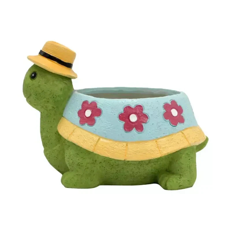 Cute Turtle Succulent Planter Cartoon Animal Flower Pot for Home & Garden Decor