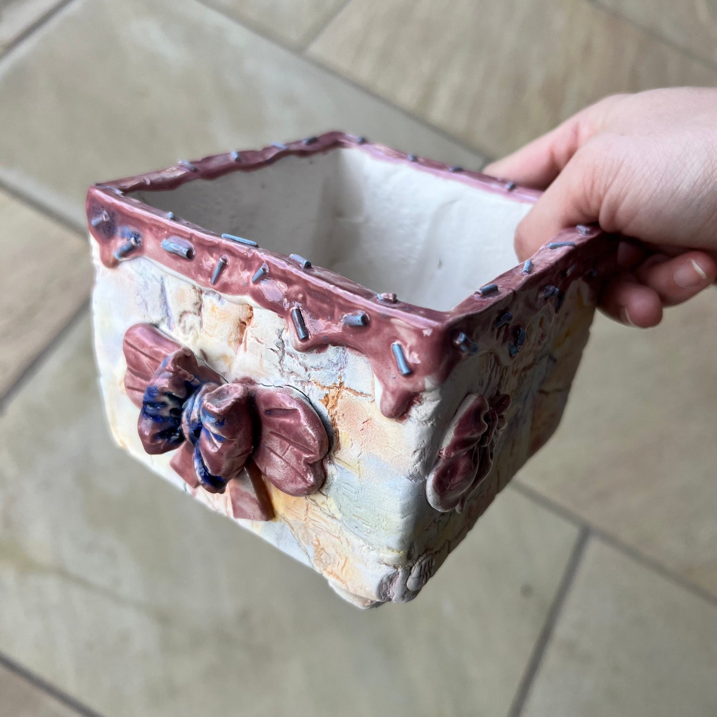 [YIXI] 9.5cm Square 'Bows'