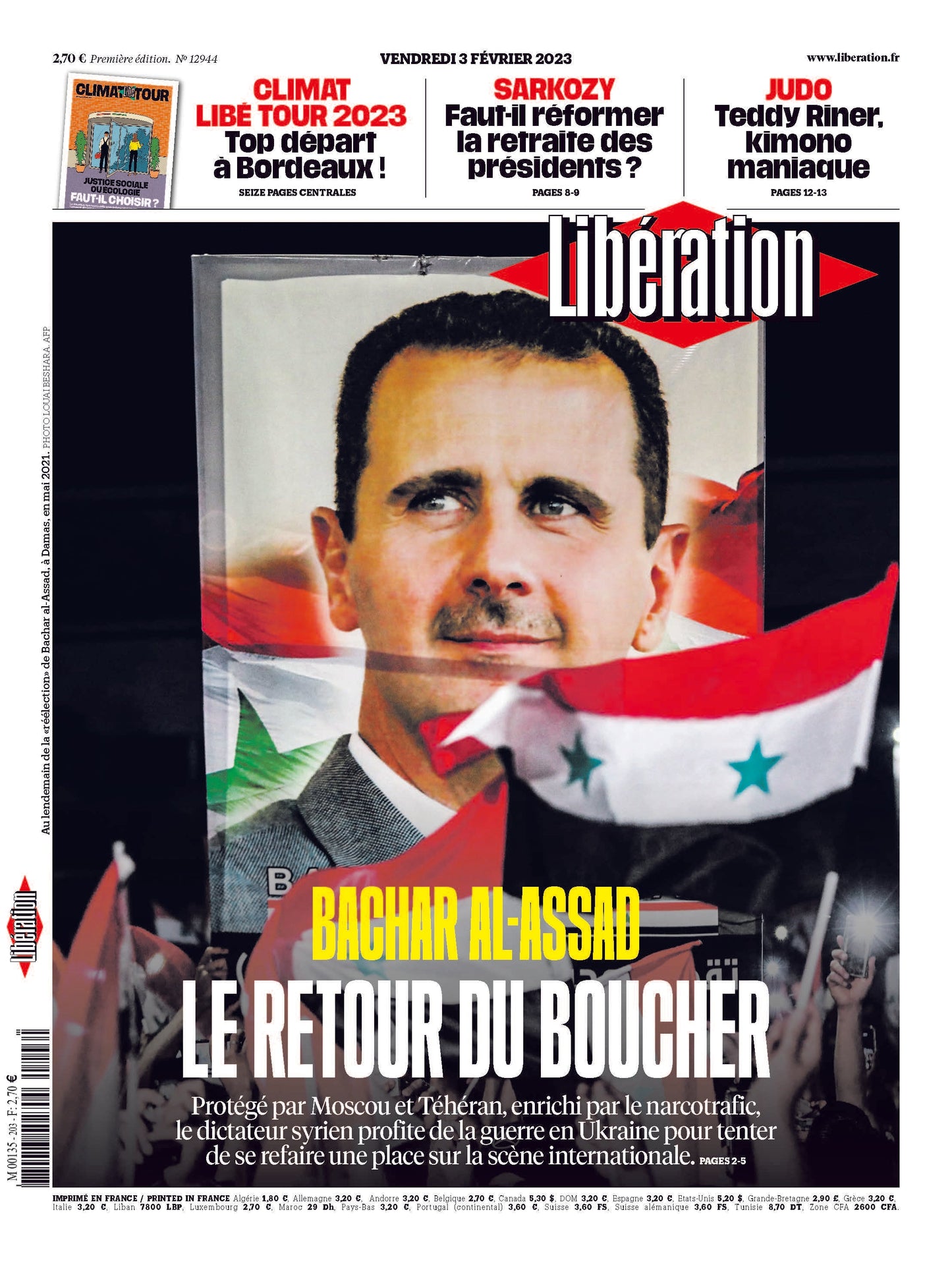 Bachar Al-Assad, le retour du boucher. 3 f¨¦vrier 2023