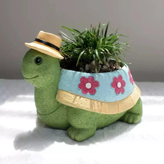 Cute Turtle Succulent Planter Cartoon Animal Flower Pot for Home & Garden Decor