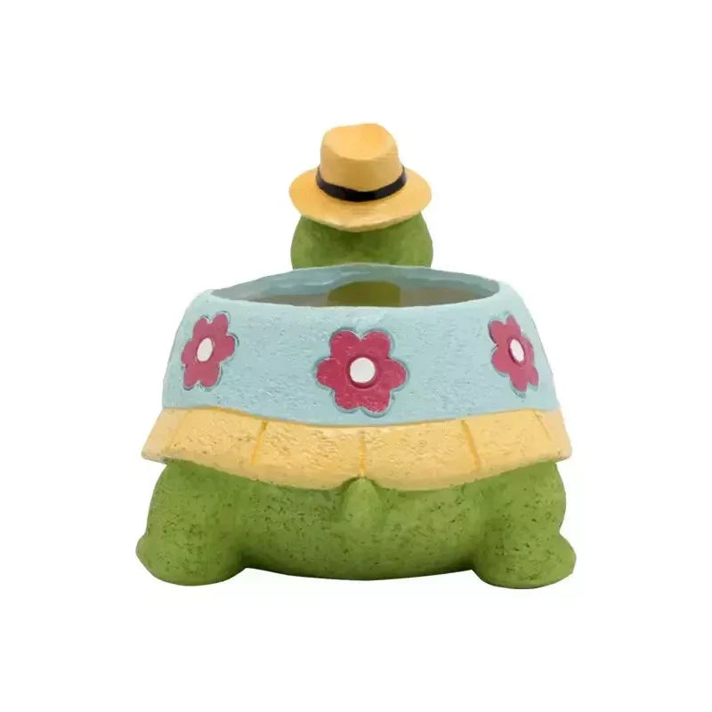 Cute Turtle Succulent Planter Cartoon Animal Flower Pot for Home & Garden Decor